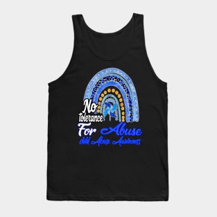 No Tolerance For Abuse Child Abuse Prevention Awareness Month Tank Top